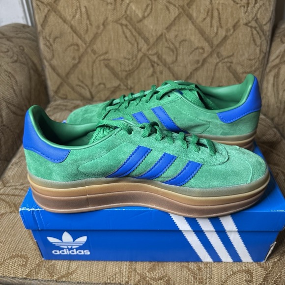 Adidas Womens Gazelle Bold IE1370 Green Casual Shoes Sneakers Size 8.5 VNDS! - Picture 2 of 9